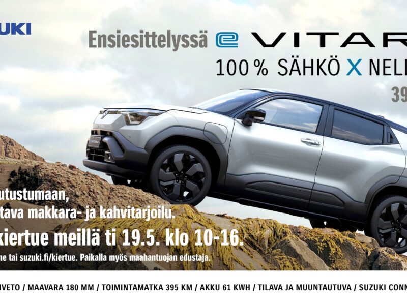 Uusi Suzuki e VITARA saapuu Timoselle tiistaina 19.5.